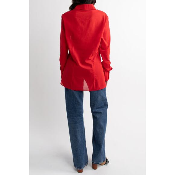 Red Vintage Button Down - Picture 5 of 6